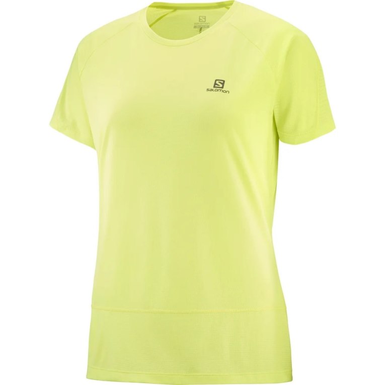 Lemon Salomon Cross Run Short Sleeve Women's T-Shirts | IE TO1835